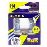 Лампа а/м H4 12V МАЯК 60/55w P43t ULTRA WHITE VISION +150% (2шт), Тюмень