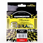 Шнур плетеный Cormoran "8 braid" 100 м цвет жёлтый, Тюмень