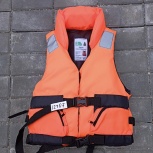 Жилет страховочный "Ель" (60кг) с капюшоном оранж, Тюмень